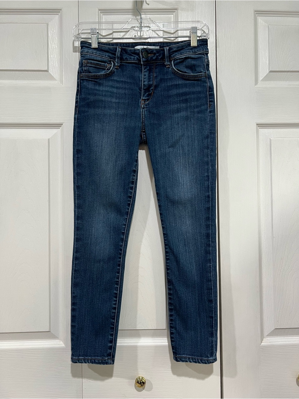 💙 Sam Edelman The Kitten Mid Rise Skinny Ankle Blue Denim Jeans 2 / 26 (01460)